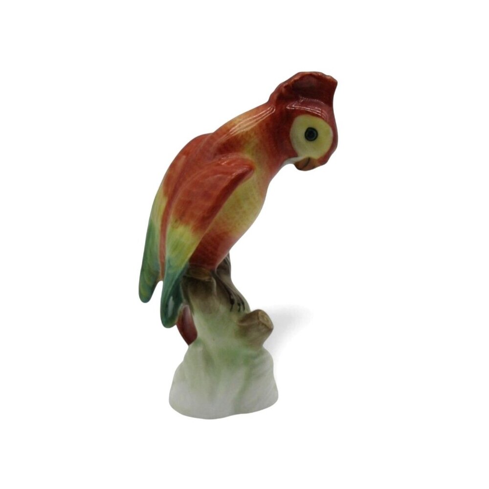 Rare Herend Hungary Parrot Figurine 1950s Vintage-Damaged-US Duties Prepaid